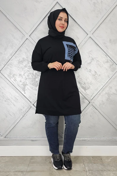 KADIN CEBİ KOMBİN VE AKSESUAR DETAYLI TESETTÜR TUNİK - Resim 7