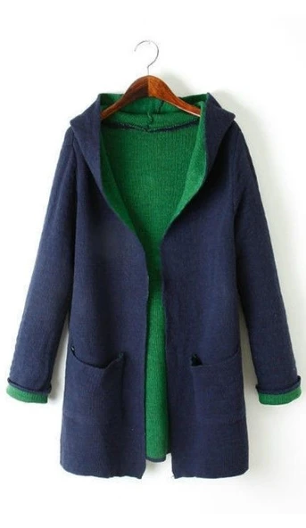 Günlük Renkli Kapüşonlu Spor Kadın Ceket ürün görseli