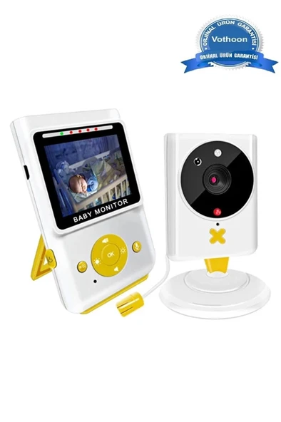 Akıllı Bebek Kamerası Monitörlü Karşılıklı Konuşma Özellikli Sıcaklık İzleme 2.4 İnç Bebek Kamerası ürün görseli