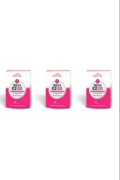 New Life Mena K2+D3 30 Kapsül 3 Adet ürün görseli