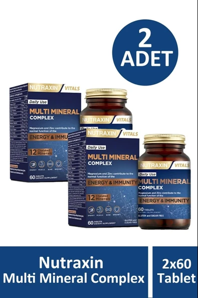 Nutraxin Multi Mineral Complex 60 Tablet 2 Adet ürün görseli
