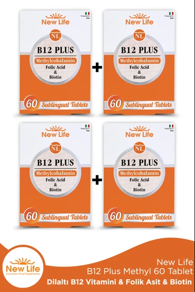 New Life B12 Plus 60 Tablet 4 Adet ürün görseli