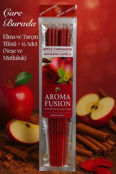Aroma Fusion Elma & Tarçın Tütsü - Premium Tütsü × 15 Adet (Neşe ve Mutluluk) ürün görseli 1