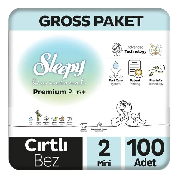 Sleepy Bio Naturel Gross Bebek Bezi Mini 100'lü ürün görseli