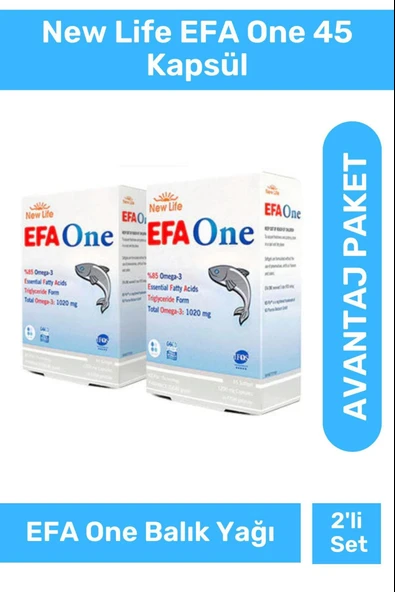 New Life Efa One Omega-3 45 Kapsül 2 Adet ürün görseli