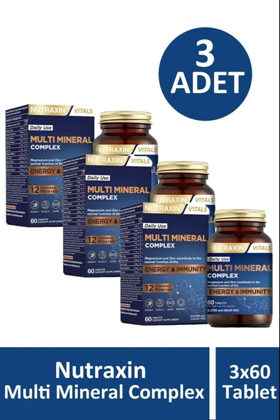 Nutraxin Multi Mineral Complex 60 Tablet 3 Adet ürün görseli