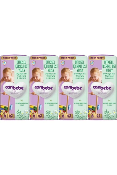 Canbebe Bebek Bezi Beden:6 (15-27KG) Exstra Large 248 Adet Mega Avantaj Fırsat Pk ürün görseli