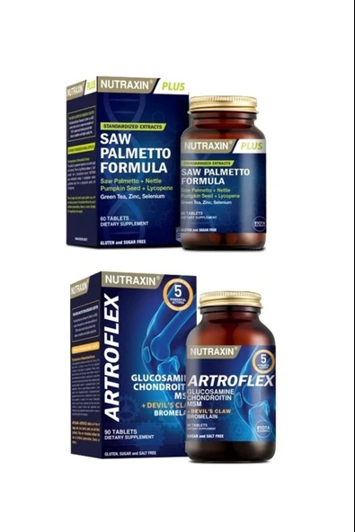 Nutraxin Saw Palmetto Formula 60 Tablet + Artroflex 90 Tablet ürün görseli
