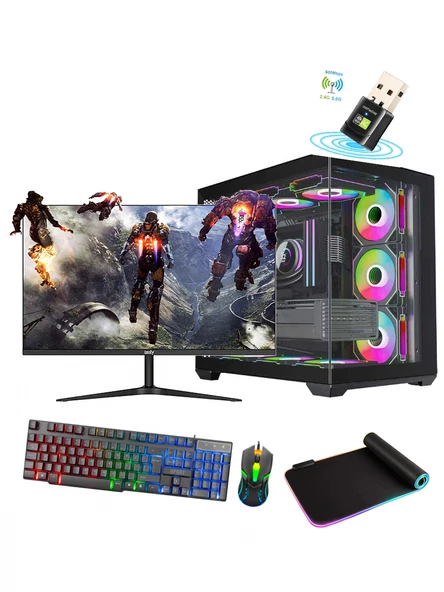 DRV-453 i5 12400F 16GB DDR5 RTX2070 Süper 512GB M.2 SSD Sıvı Soğutmalı 24" 165Hz 1ms Oyun Bilgisayarı ürün görseli 1