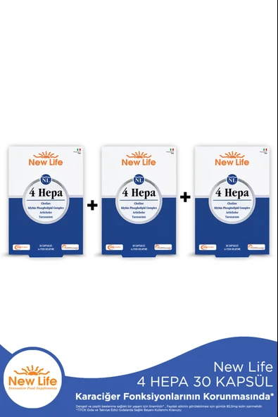 New Life 4 Hepa 30 Yumuşak Kapsül 3 Adet ürün görseli