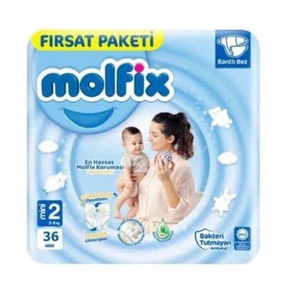 Molfix Bebek Bezi 3d Mini Jumbo Paket 2 Numara 36'lı