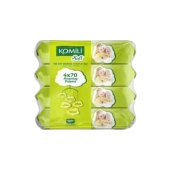 Komili Islak Havlu Soft 4x70 Yaprak ürün görseli