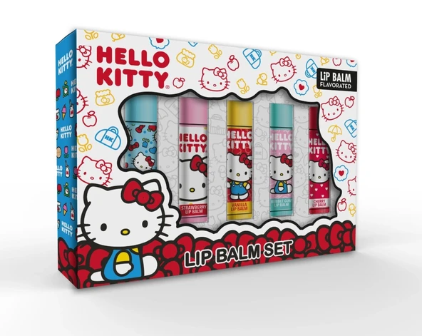 Hello Kitty Lip Balm Set 5'li ürün görseli