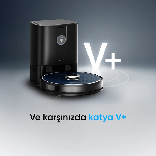 Şımart katya V+ Akıllı Robot Süpürge 10000Pa Premium Otomatik Toz Toplama Üniteli ürün görseli 1