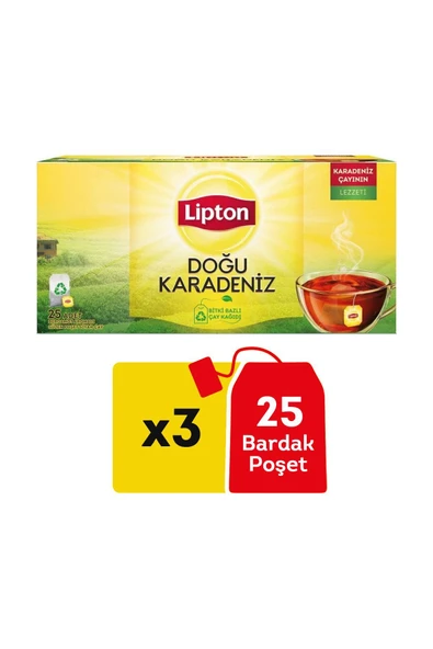 Lipton LİPTON DOĞU KARADENİZ BARDAK POŞET 25'Lİ X 3 ADET ürün görseli 1