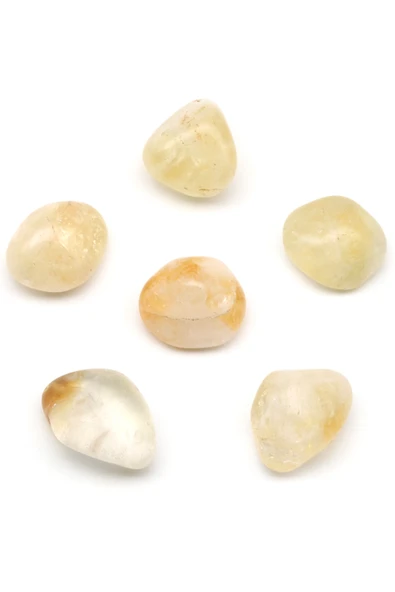 Sitrin Doğal Taş Tamburlanmış Parça - Tımbıl - Resim 2