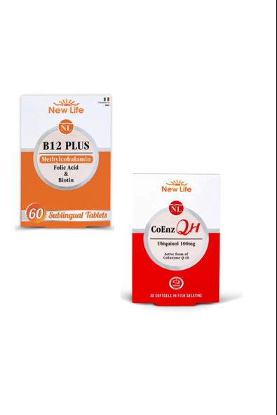 New Life B12 Plus 60 Tablet+ New Life CoEnz QH 30 Kapsül ürün görseli