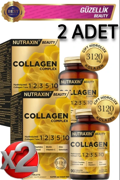 Nutraxin Collagen Beauty Complex 90 Tablet 2 Adet ürün görseli