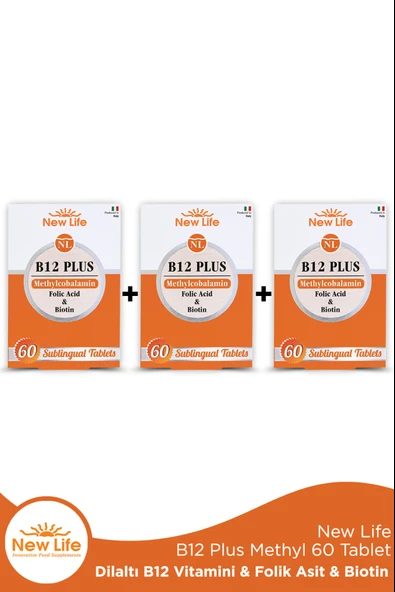 New Life B12 Plus 60 Tablet 3 Adet ürün görseli