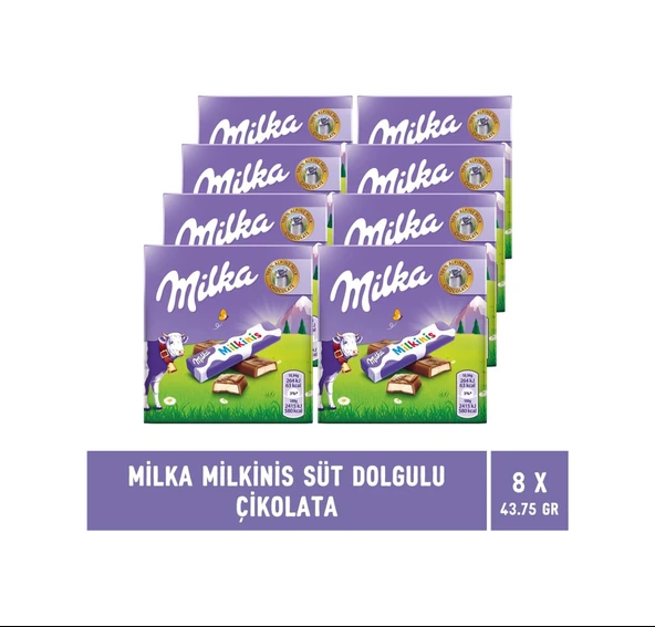 Milka Milkinis Süt Dolgulu Çikolata 8 x 43.75 G ürün görseli