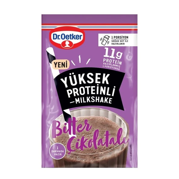 Dr. Oetker Milkshake Bitter Çikolatalı Yüksek Proteinli 19 Gr ürün görseli