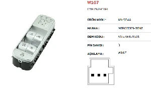 Unıversal W167 Sol Dörtlü - Mcar-An564a - Resim 1
