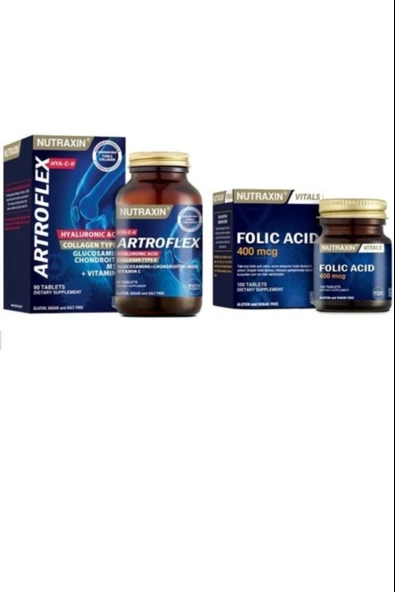 Nutraxin Folik Asit 400 Mcg + Tip 2 Ve Hyaluronik Asit Içeren Artoflex Hya C Iı ürün görseli