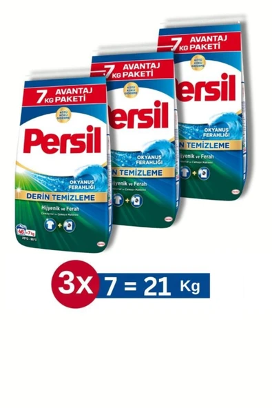 Persil Okyanus Ferahlığı Toz Çamaşır Deterjanı 46 Yıkama  7kg 3'lü Set ürün görseli