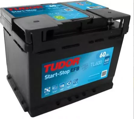 Aku Aku 12v 60 Ah 640a  Start Stop Efb L02 (242×175×190) (sulu) - Tudor Tl600 - Resim 1