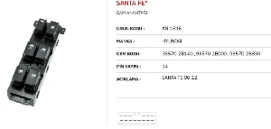 Unıversal Santa Fe 06-12 Sol Dörtlü - Mcar-An1816 ürün görseli