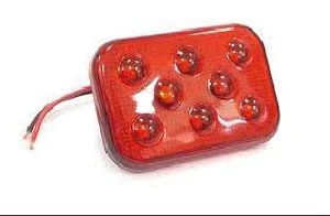 Unıversal 12v/24v 6 Ledli Kirmizi Dikdörtgen 160flaş/dk. 3m Bantlı Montaj Su Geçirmez - Sanel-Sbdf6r - Resim 1