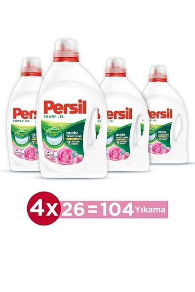 Persil Jel Gülün Boyası Sıvı Çamaşır Deterjanı 104 Yıkama 4×1690 ml ürün görseli