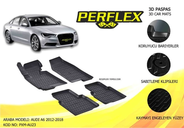 Vag Paspas 3d Havuzlu X-Mat A6 C8 12>18 - Perflex Pxm-Au13 ürün görseli 1