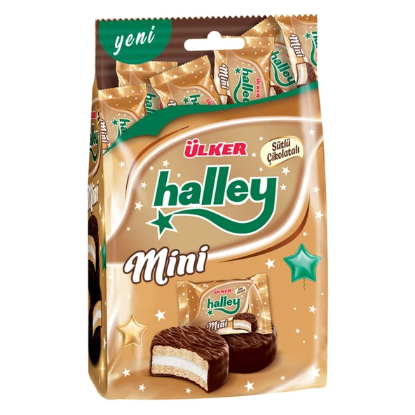 Ülker Halley Mini Çikolata Kaplamalı Sandviç Bisküvi 103 Gr ürün görseli