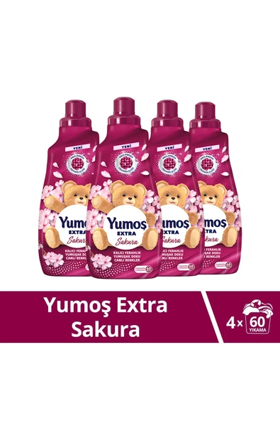 Yumoş Extra Çamaşır Yumuşatıcı Sakura 1440 ml X4 ürün görseli 1