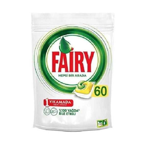 Fairy Bulaşık Makinesi Deterjanı Orijinal Hepsi Bir Arada 60 Tablet ürün görseli 1