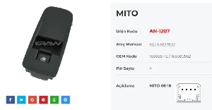 Unıversal Mito 08-18 Sağ Tekli - Mcar-An1207 - Resim 1