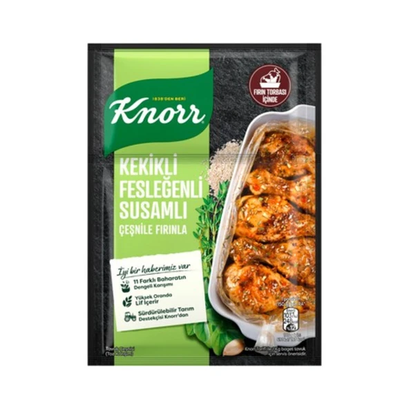 Knorr Kekikli Fesleğenli Susamlı Çeşnile Fırınla 29 Gr ürün görseli 1
