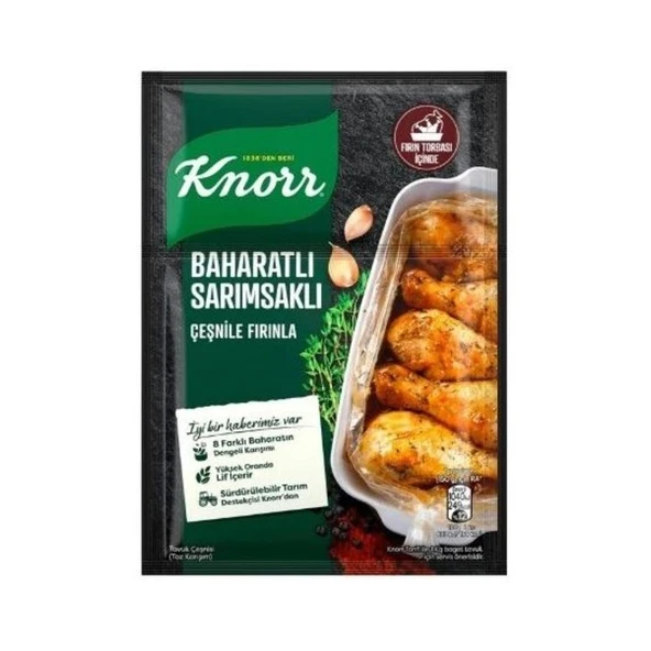 Knorr Baharatlı Sarımsaklı Çeşnile Fırınla 37 Gr ürün görseli