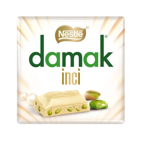 Nestle Çikolata Damak İnci Antep Fıstıklı Beyaz 60 Gr ürün görseli
