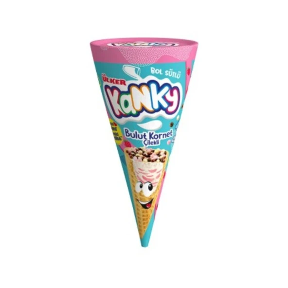 Ülker Kanky Bol Sütlü Kornet Çilekli 26,5 Gr ürün görseli