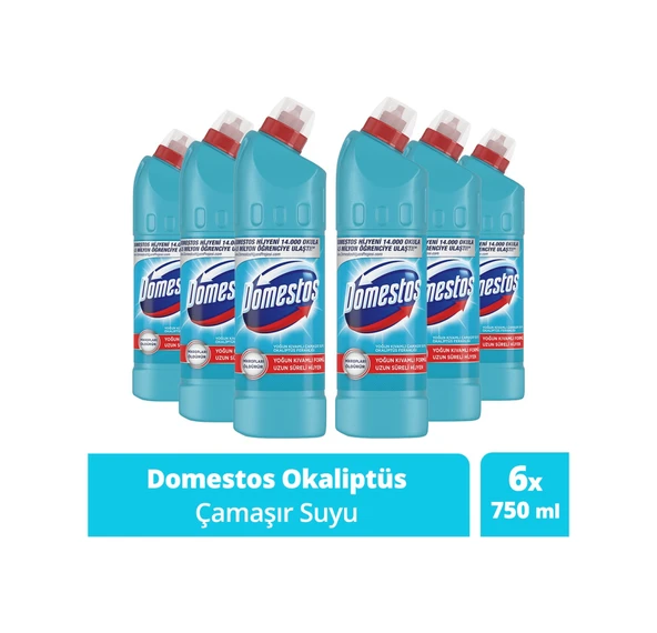Domestos Çamaşır Suyu Yoğun Kıvamlı Okaliptus  6 x 750 ML ürün görseli