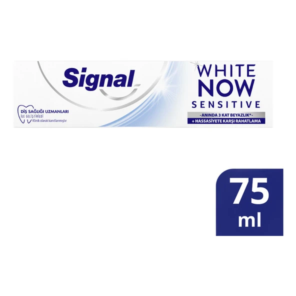 Signal Diş Macunu Whıte Now Sensıtıve Anında 3 Kat Beyazlık 75 Ml ürün görseli 1
