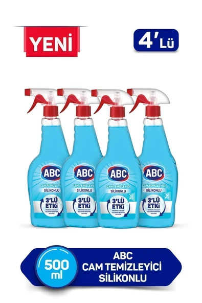 ABC Cam Temizleyici Silikonlu 500ml X4 ürün görseli
