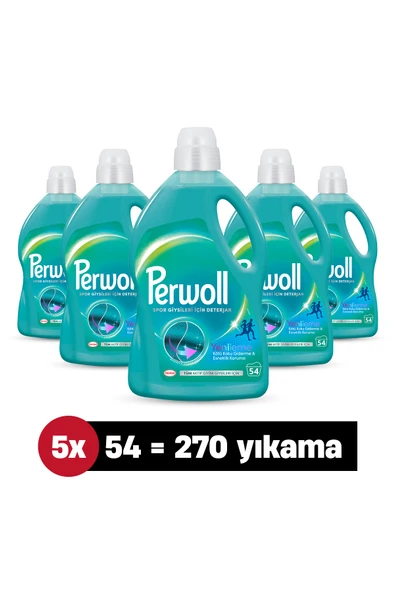 Perwoll Sıvı Çamaşır Deterjanı Sport & Aktif Giyim 2.97 L x 5'li set (270 Yıkama ) ürün görseli