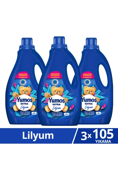 Yumoş Extra Konsantre Çamaşır Yumuşatıcısı Lilyum 105 Yıkama 2520ml x3 ürün görseli