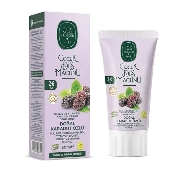 Eyüp Sabri Tuncer Diş Macunu Doğal Karadut Özlü Çocuk 60 Ml ürün görseli