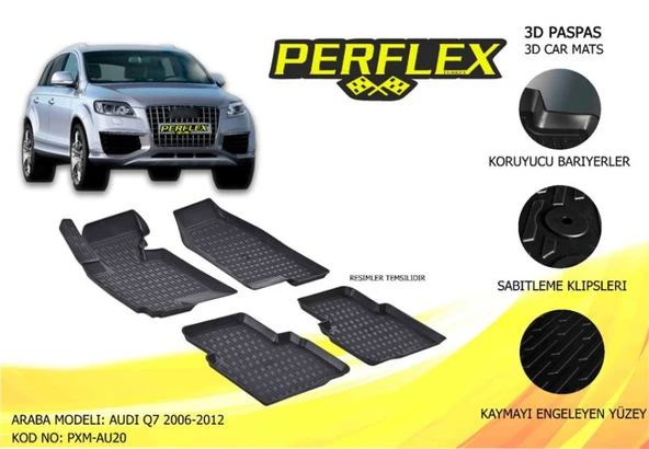 Vag Paspas 3d Havuzlu X-Mat Q7 06>12 - Perflex Pxm-Au20 ürün görseli