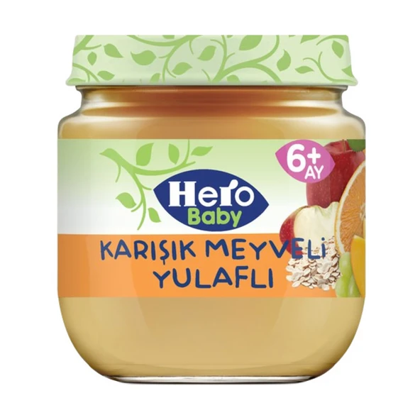 Hero Baby Maması Kavanoz Karışık Meyve Ve Yulaflı 120 Gr ürün görseli 1