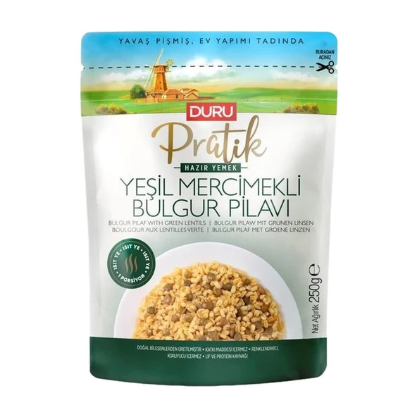 Duru Bulgur Pilavı Pratik Yeşil Mercimekli 250 Gr ürün görseli